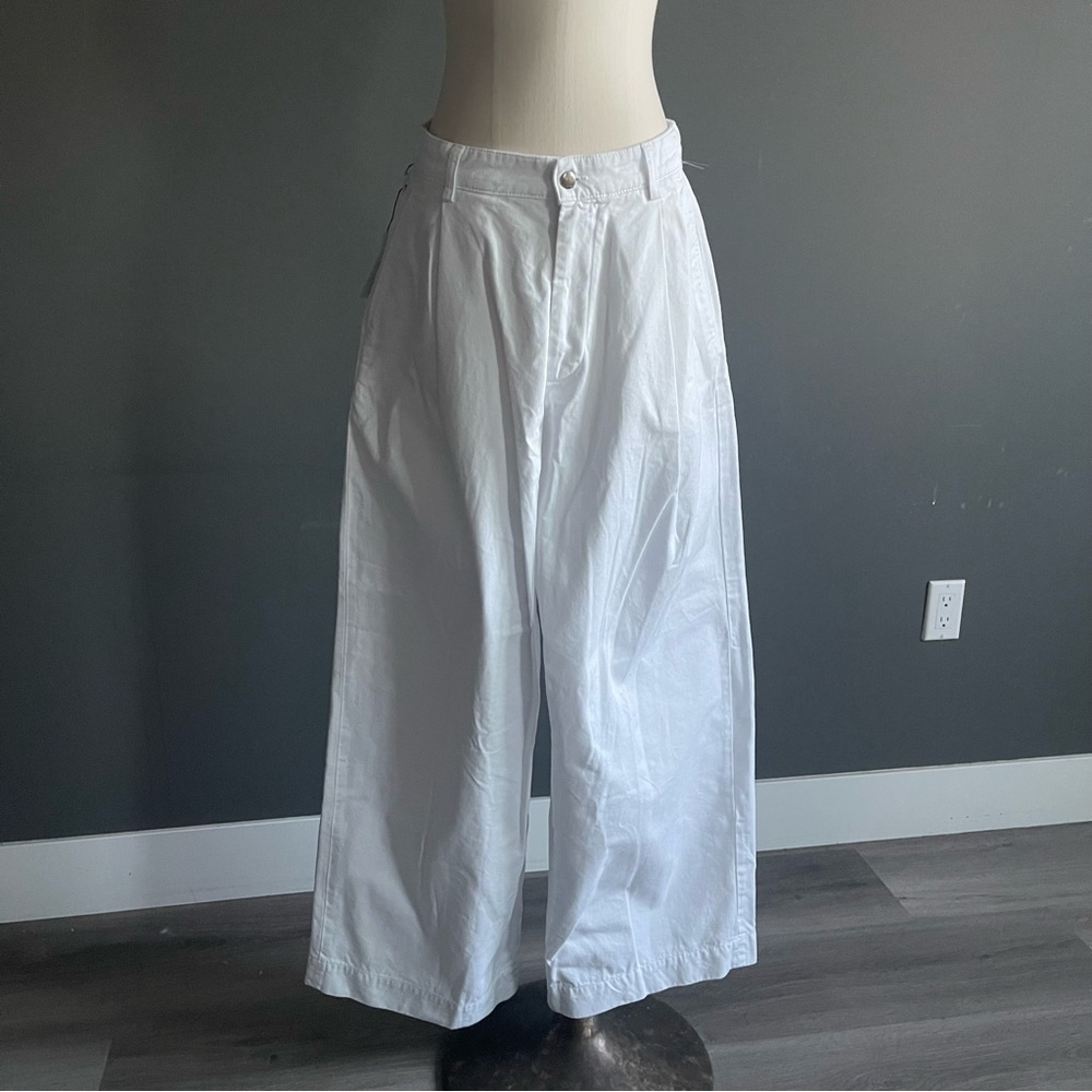 Société Anonyme Andrew White Wide Leg Barrel Designer Pants | Made in Italy